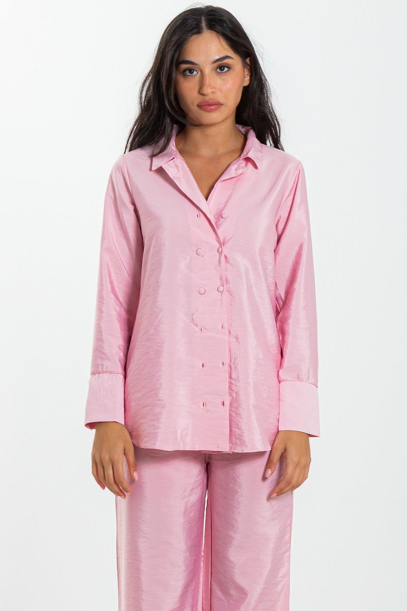 DOUBLE BUTTONED SHIRT SET