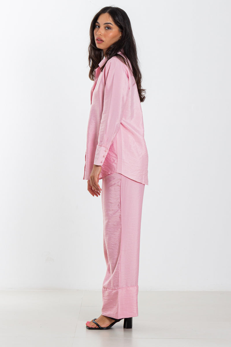 DOUBLE BUTTONED SHIRT SET
