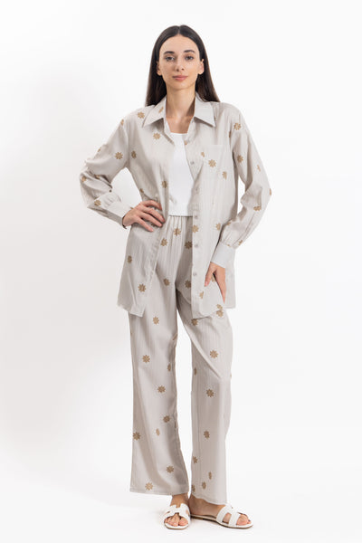 TEXTURED SHIRT SET