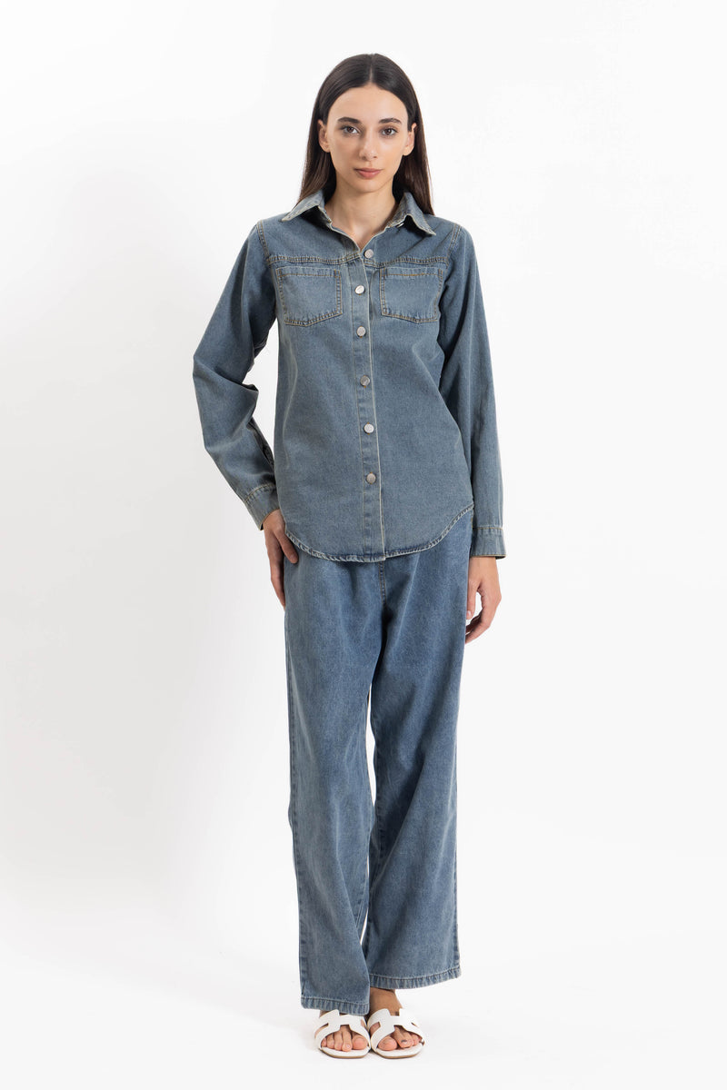DEMIN SHIRT SET