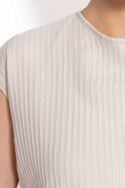 TEXTURED LINEN BLEND DRESS