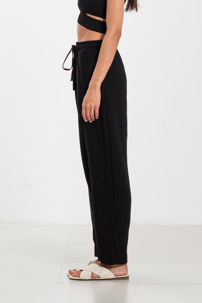 LINEN JOGGER WAIST TROUSERS