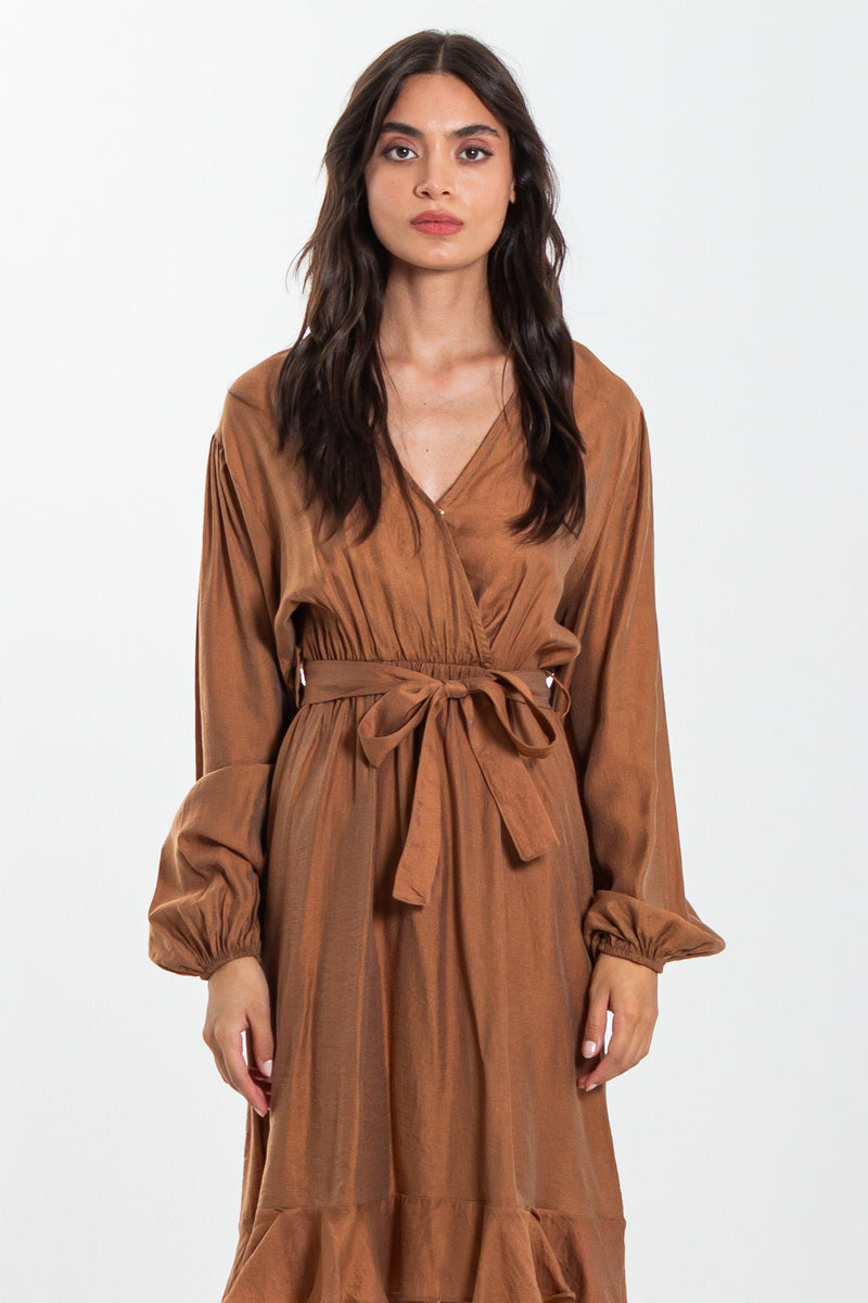 DETAILED VOLUMINOUS SHORT DRESS