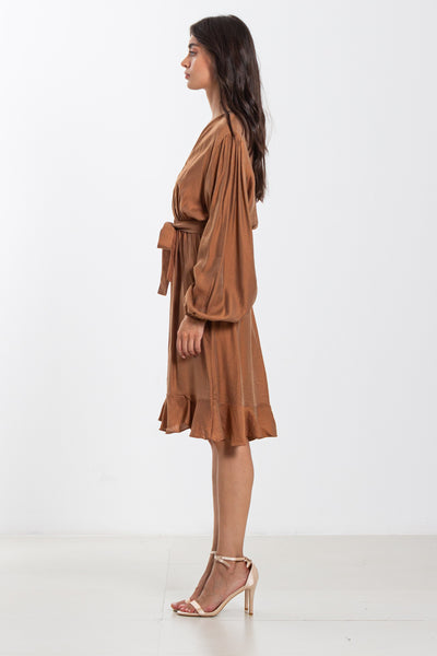 DETAILED VOLUMINOUS SHORT DRESS