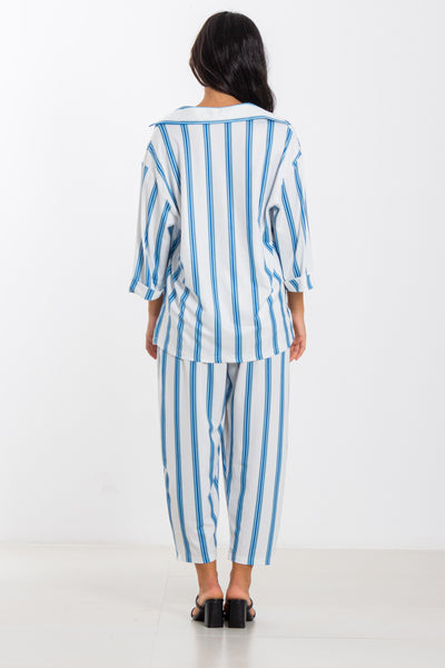 STRIPED SHIRT SET