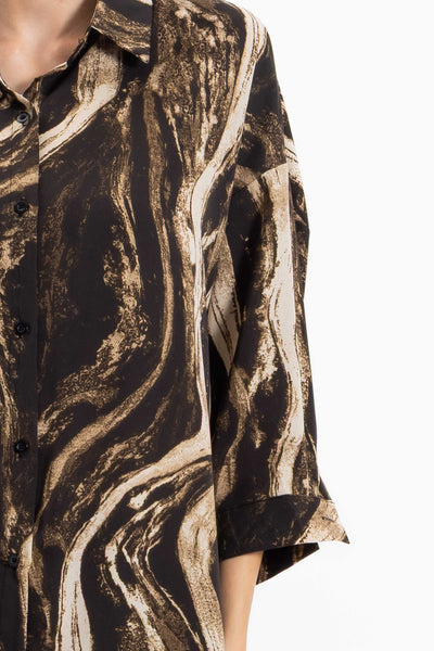 ABSTRACT PRINT SHIRT SET