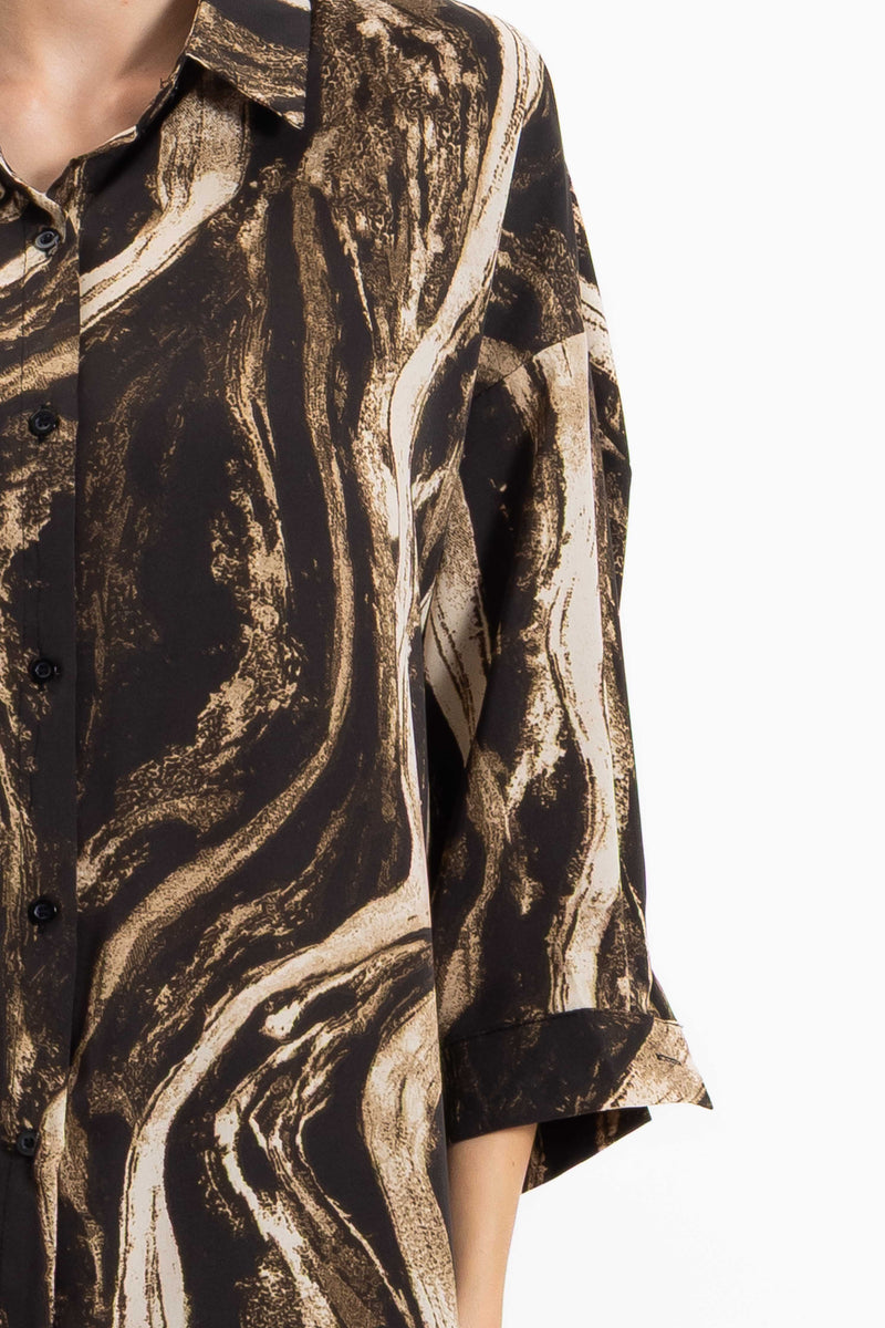 ABSTRACT PRINT SHIRT SET