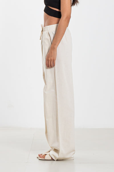 LINEN PALAZZO TROUSERS