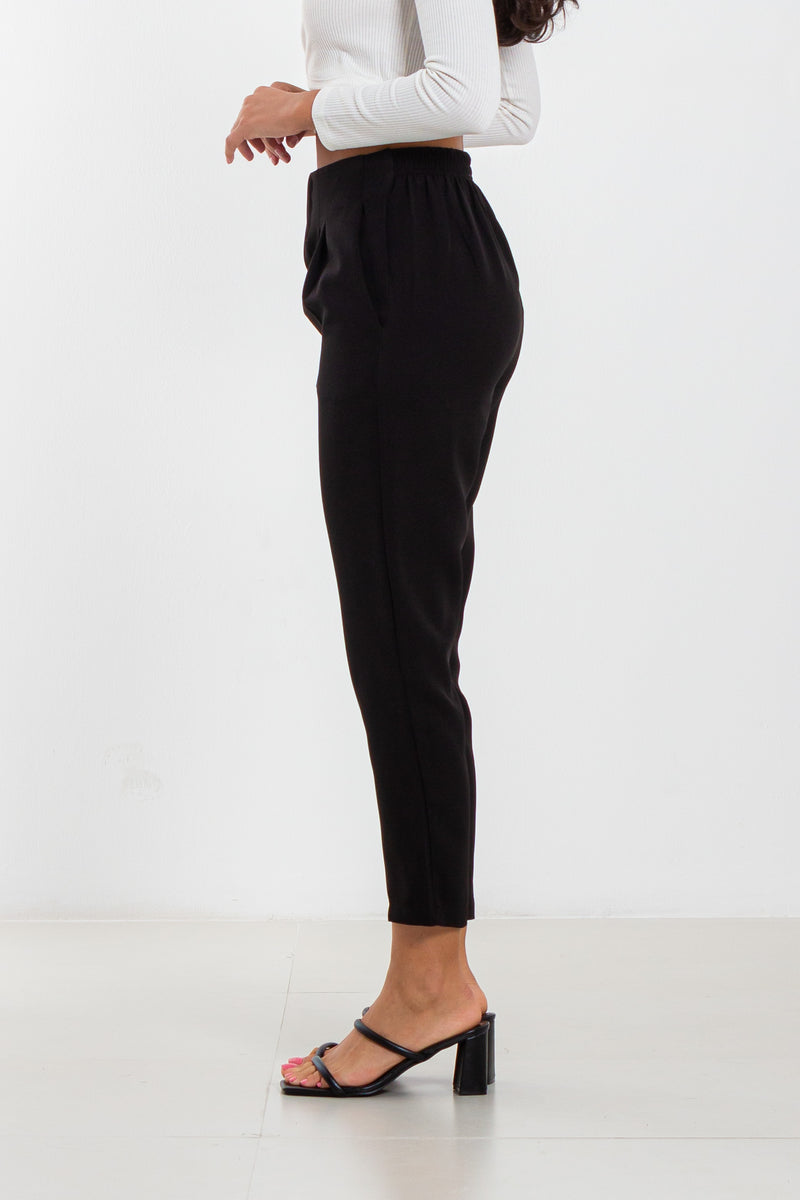 DETAILED JOGGER WAIST TROUSERS