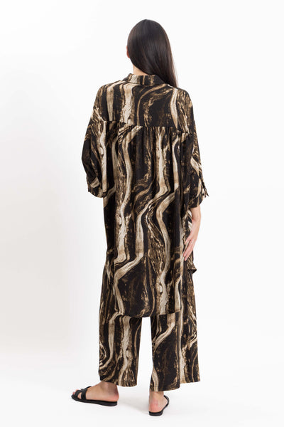 ABSTRACT PRINT SHIRT SET