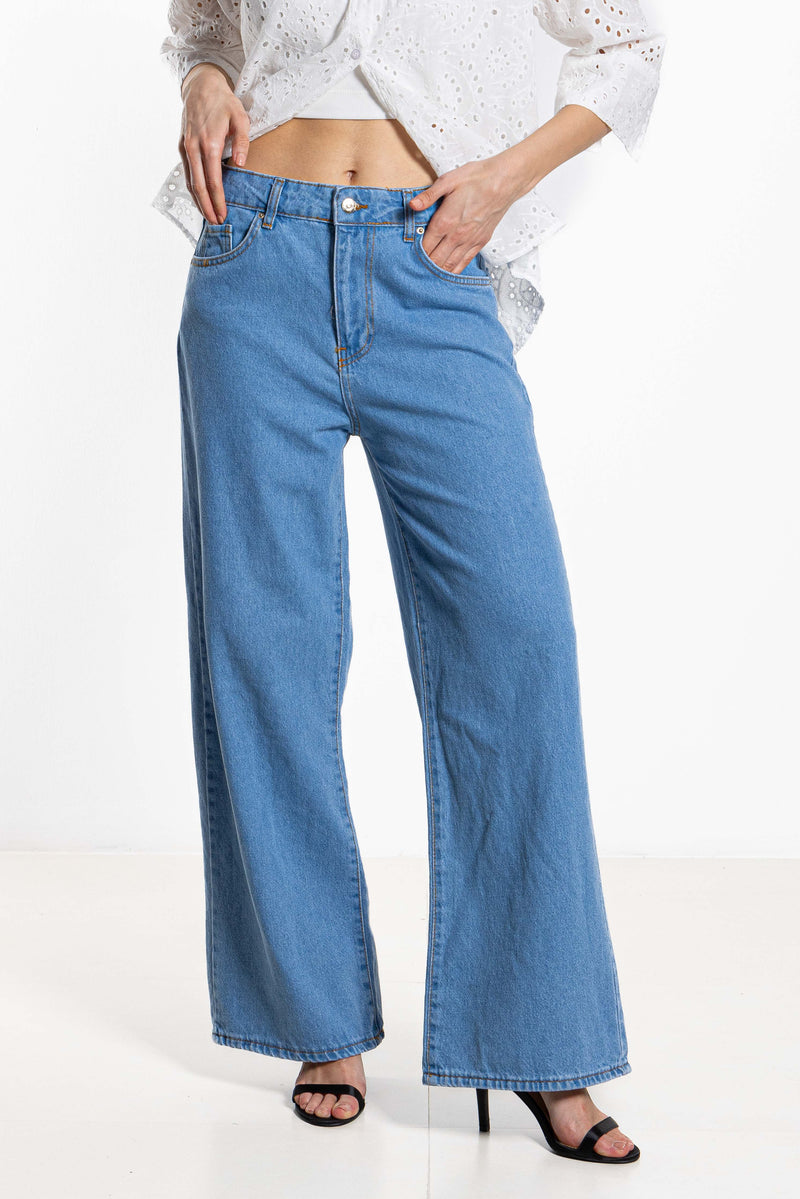 HIGH RISE WIDE-LEG JEANS