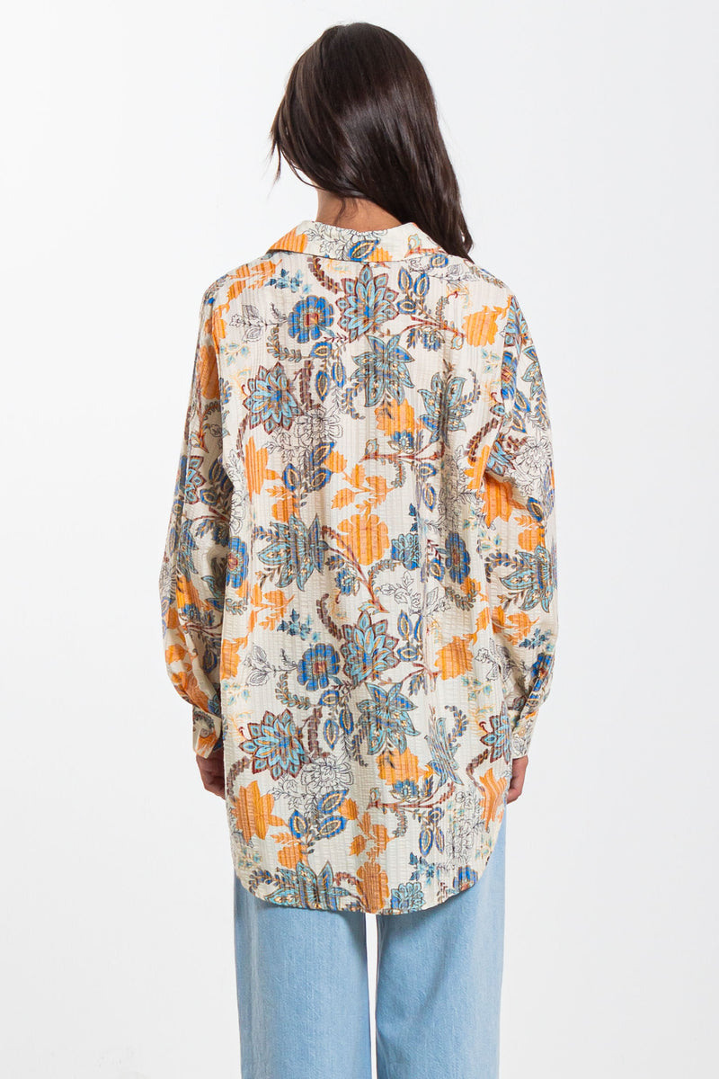 FLORAL PRINTED LONG SHIRT