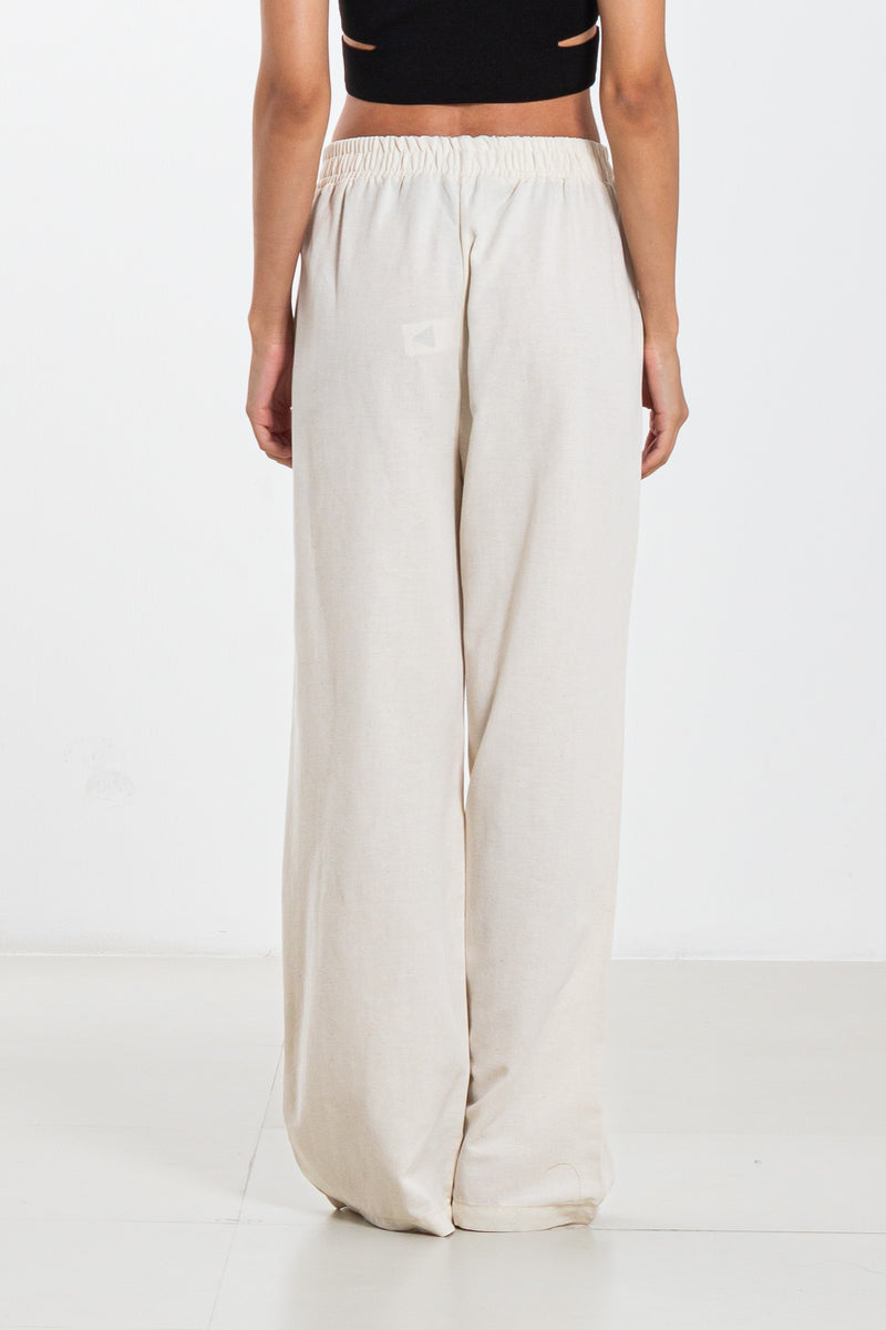LINEN PALAZZO TROUSERS