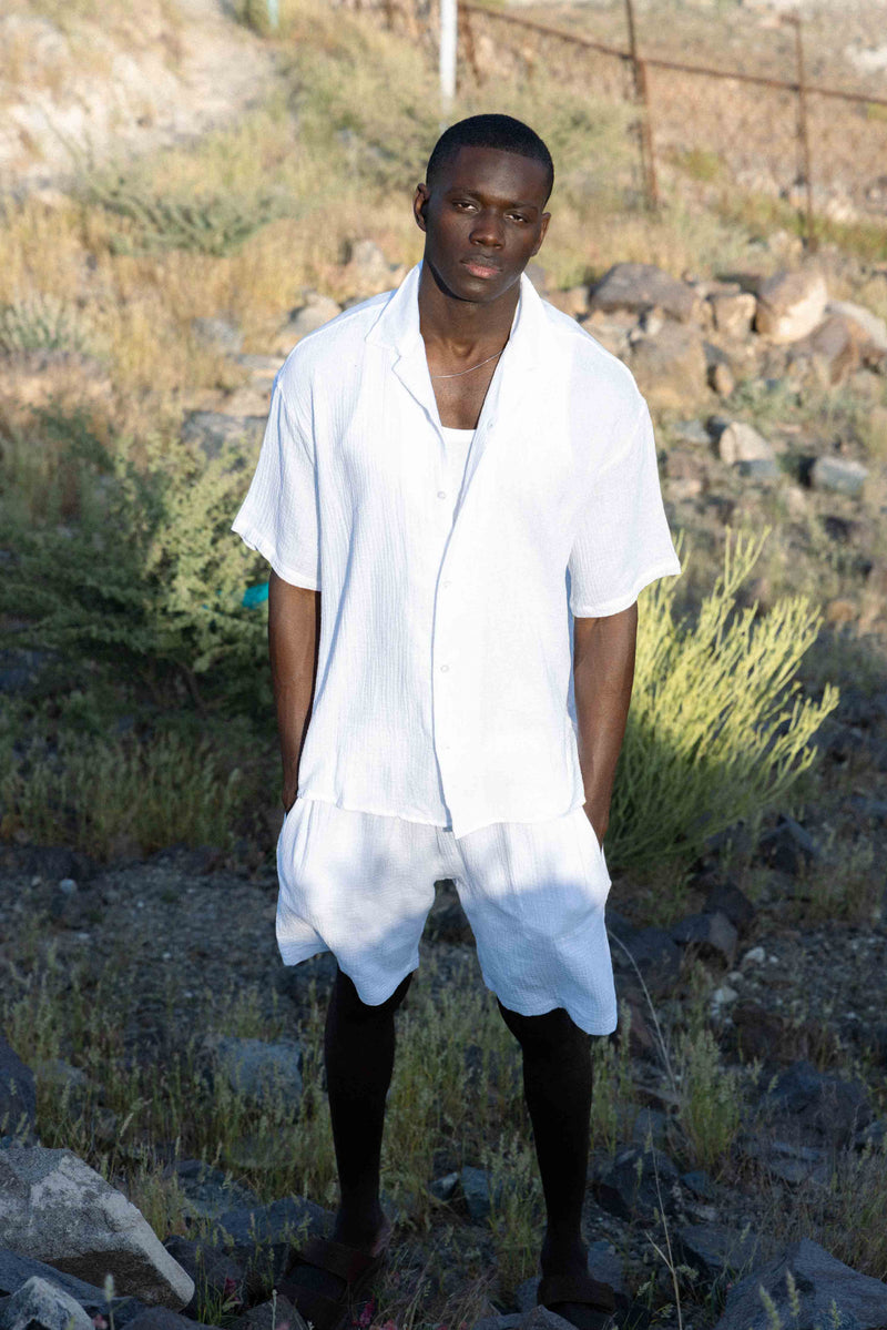 CREESE-EFFECT SHIRT
