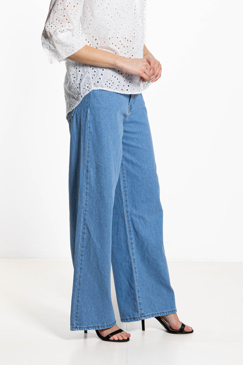 HIGH RISE WIDE-LEG JEANS