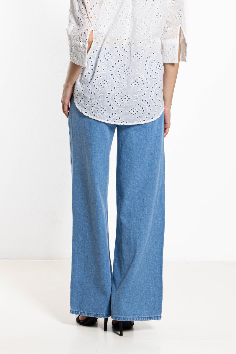 HIGH RISE WIDE-LEG JEANS