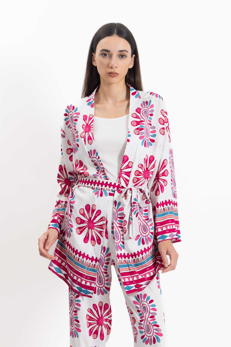 PRINTED KIMONO SET