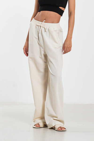 LINEN PALAZZO TROUSERS