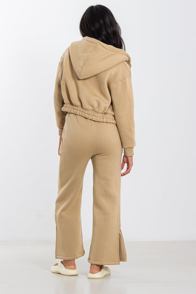 CROP HOODIE JOGGER SET