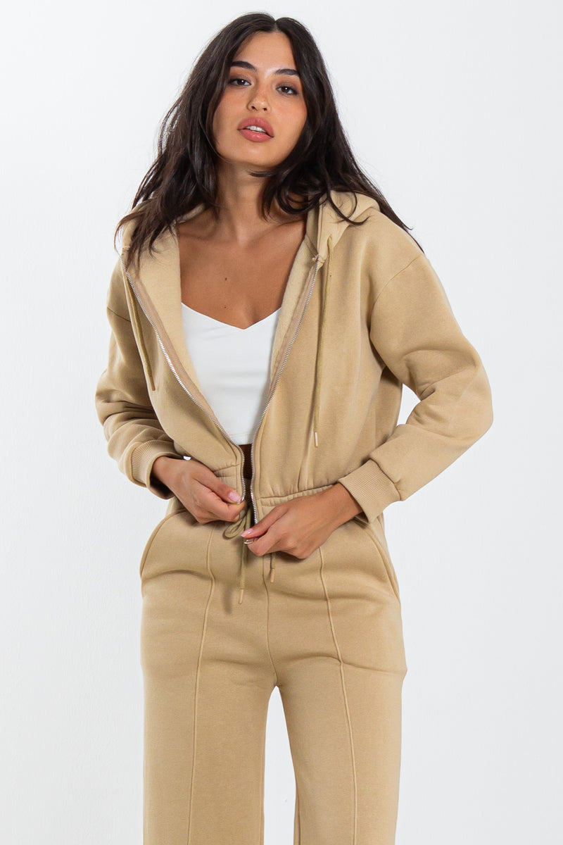 CROP HOODIE JOGGER SET