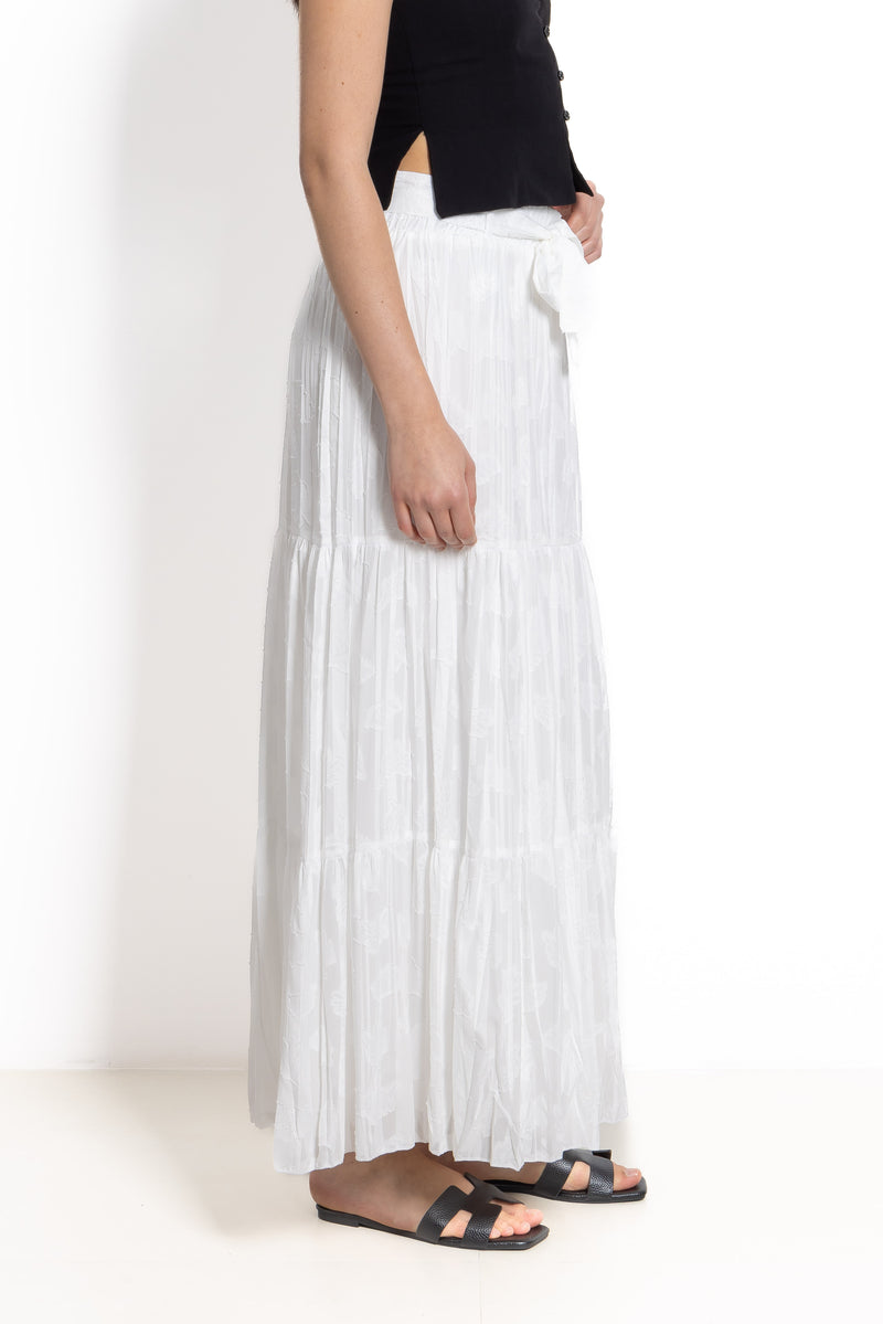 DETAIL EMBROIDERED MAXI SKIRT