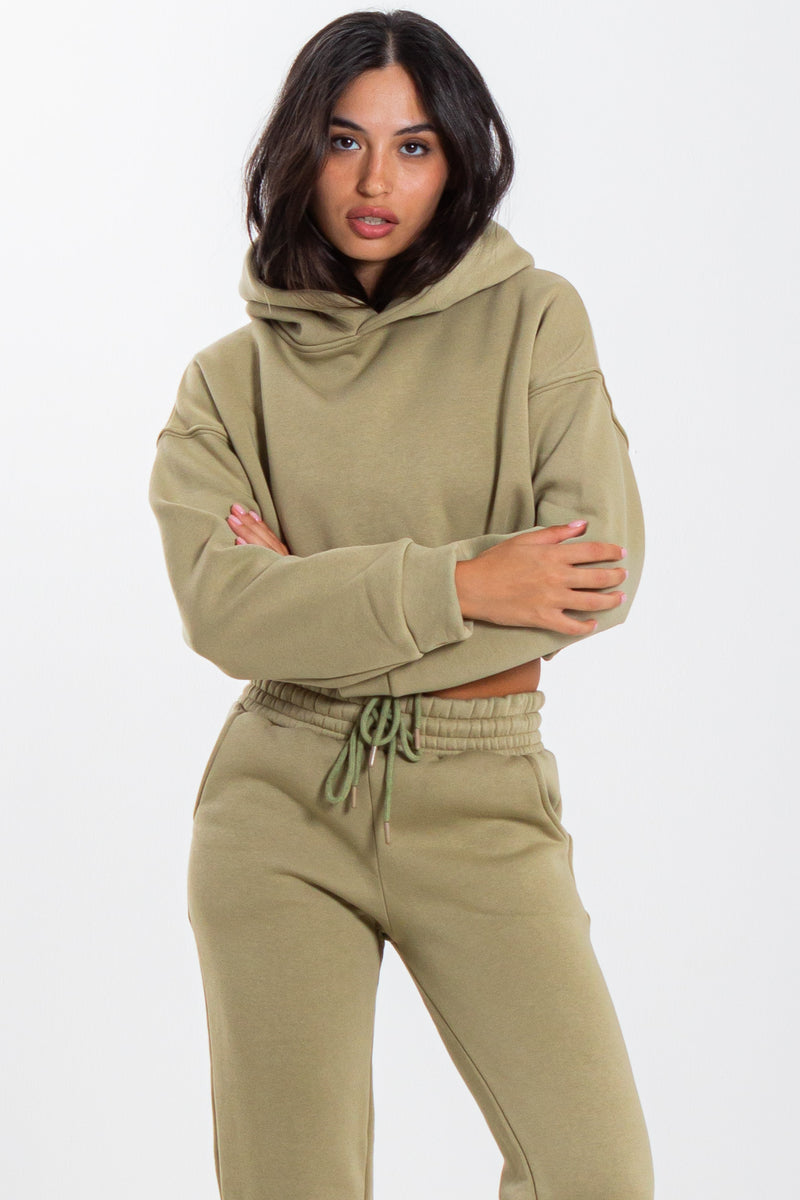 CROP HEAVYWEIGHT HOODIE SET