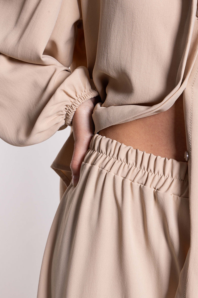 FLOWY SHIRT SET WITH SKIRT