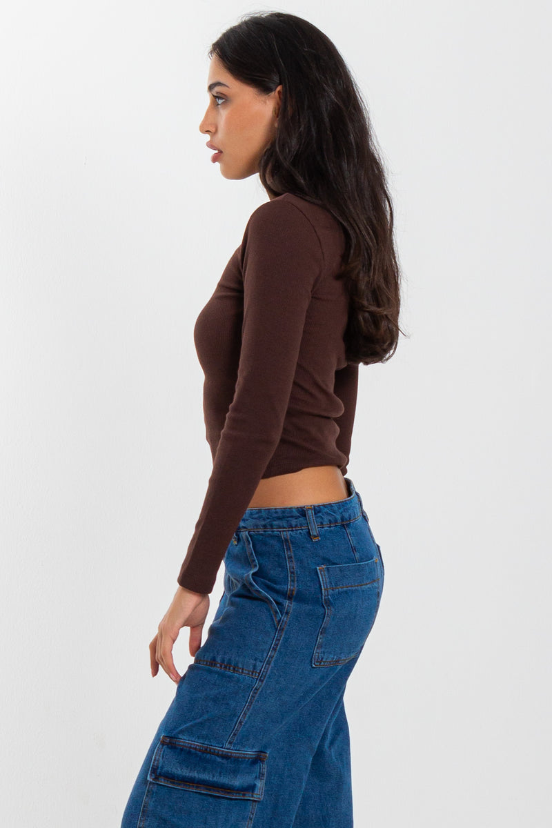 KNIT HIGH NECK TOP
