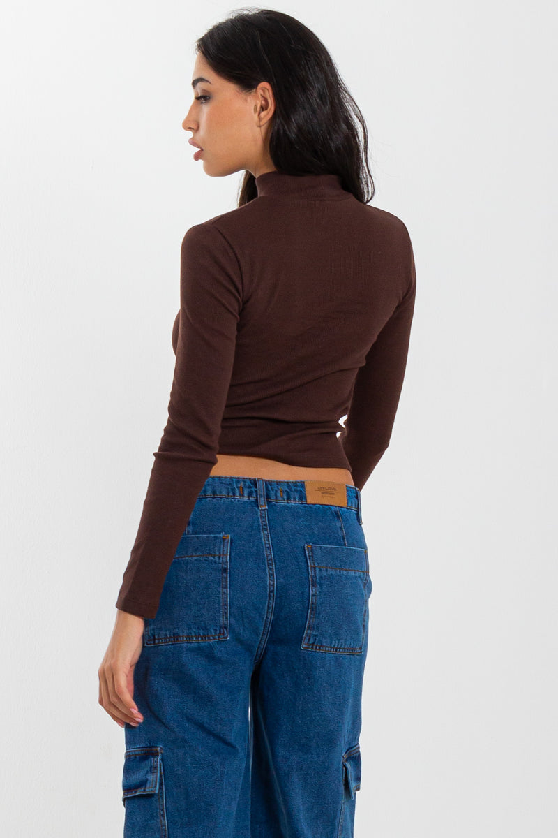 KNIT HIGH NECK TOP