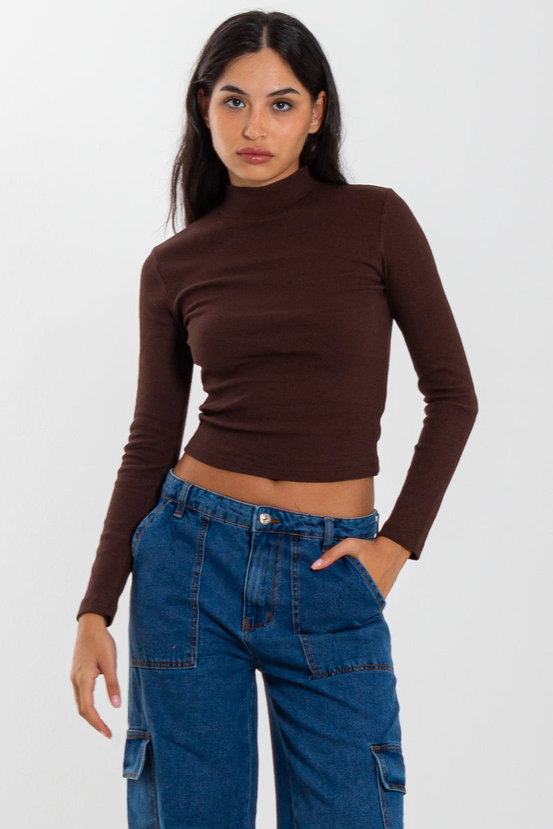 KNIT HIGH NECK TOP