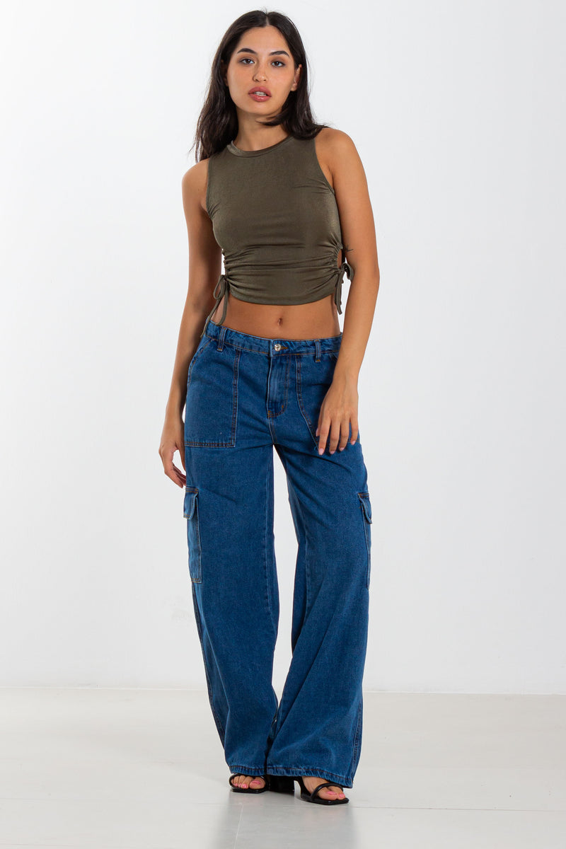DETAILED SIDE KNOT TOP
