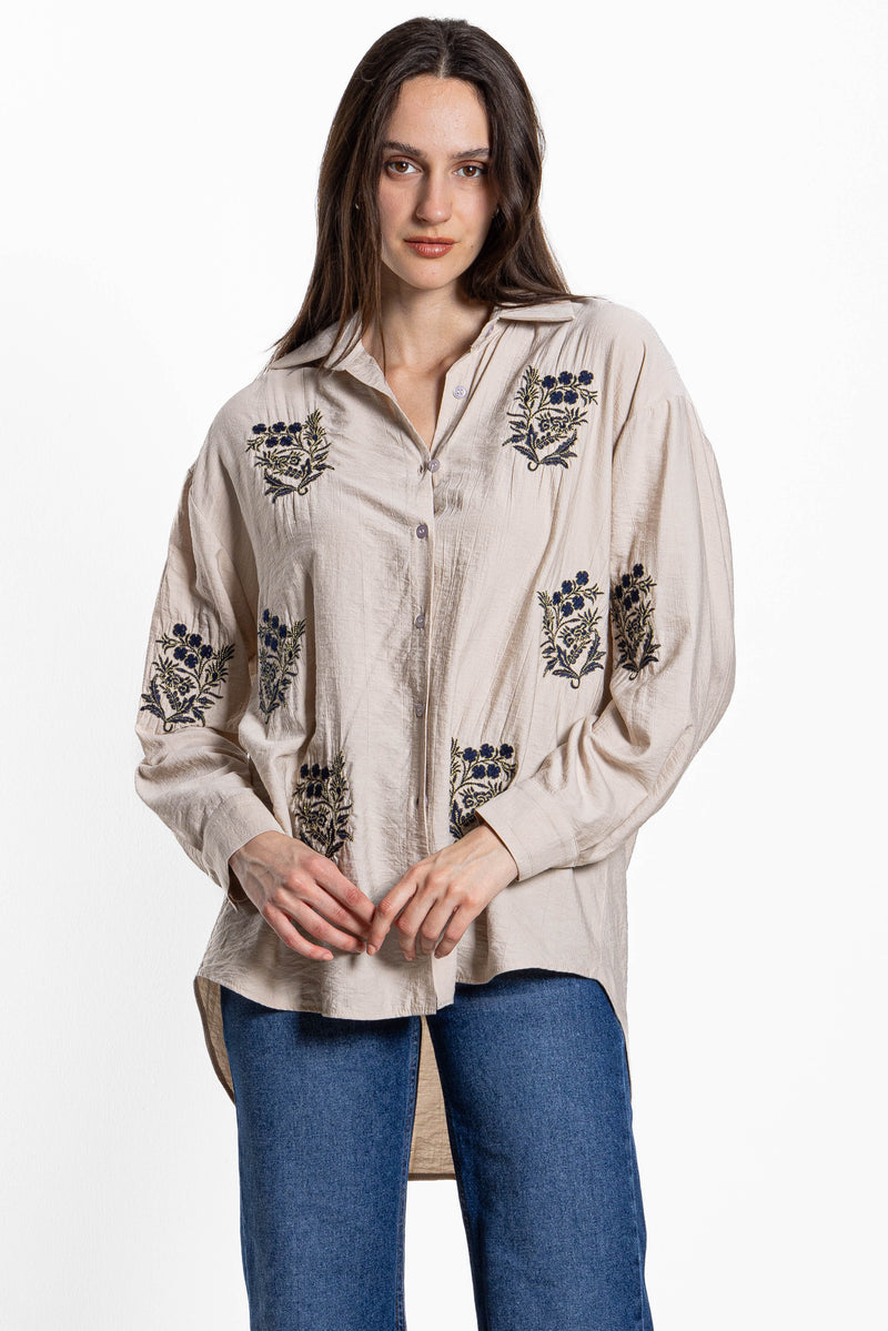 DETAIL PATCH EMBROIDERY SHIRT