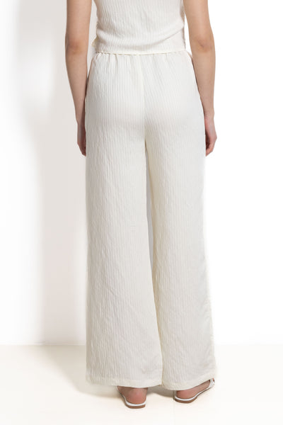 DETAILED STRIPED WIDE-LEG TROUSERS