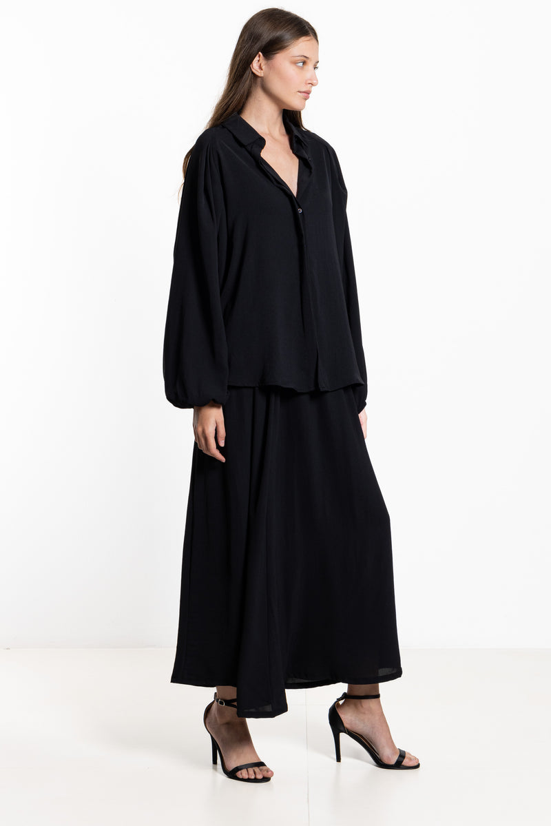 FLOWY SHIRT SET WITH SKIRT