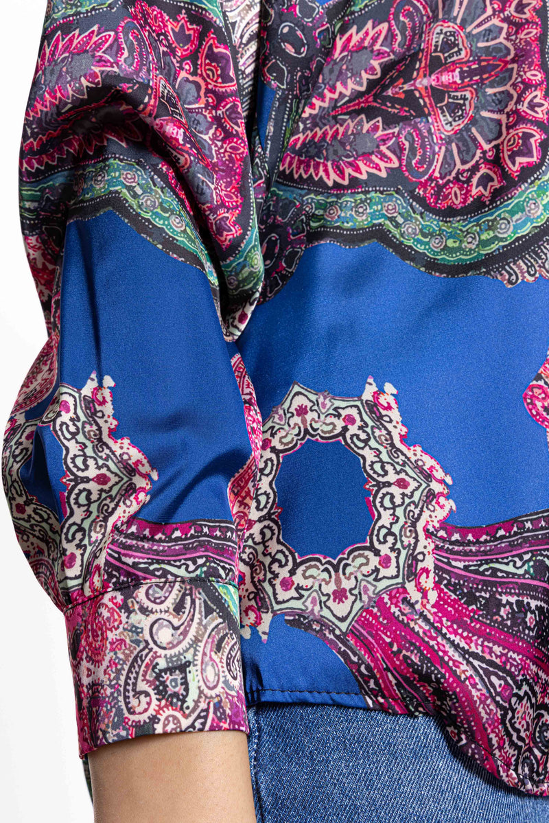 PRINTED SATIN SHIRT