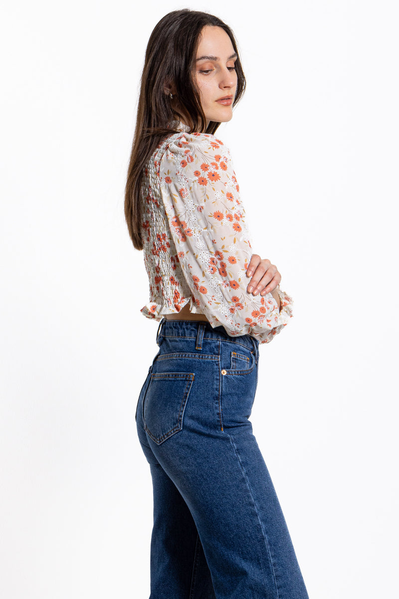 FLORAL PRINTED CROP TOP