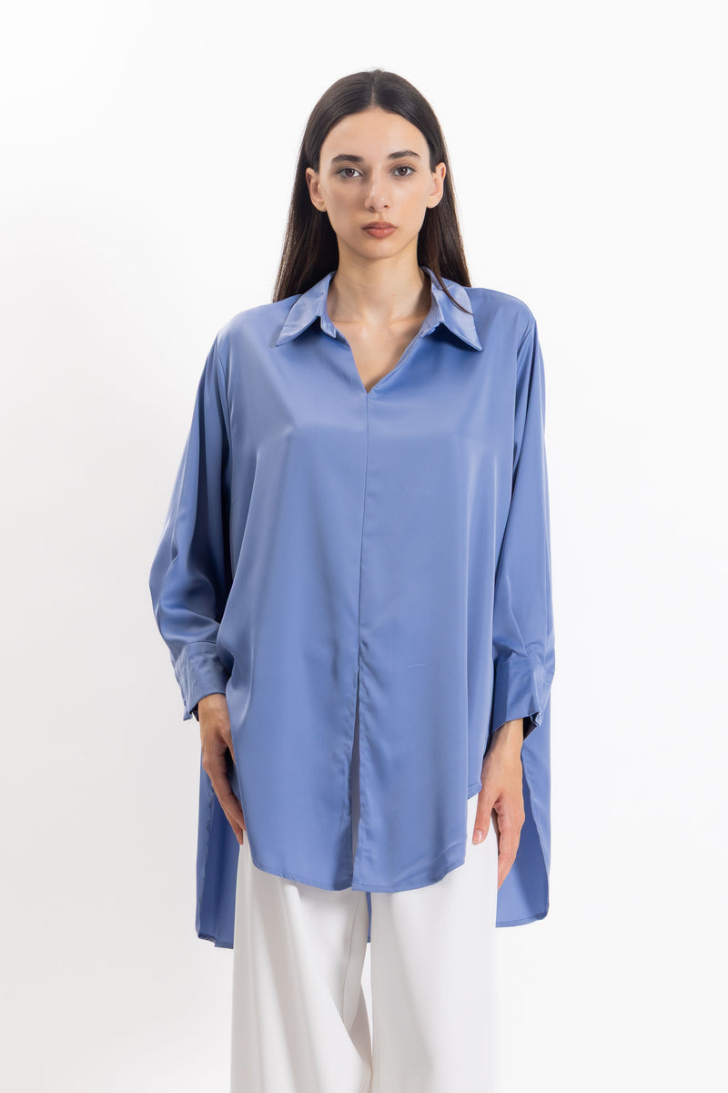 LONG SATIN COMFORT SHIRT