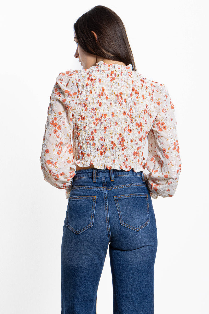 FLORAL PRINTED CROP TOP