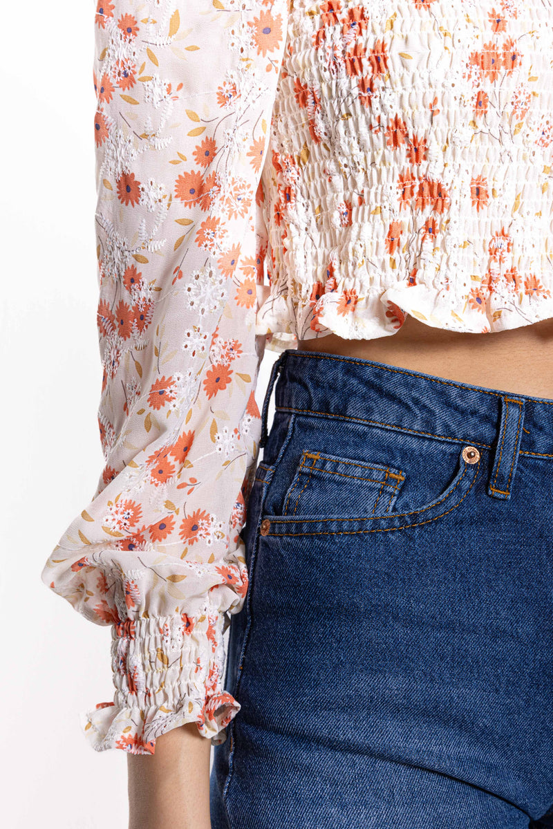FLORAL PRINTED CROP TOP