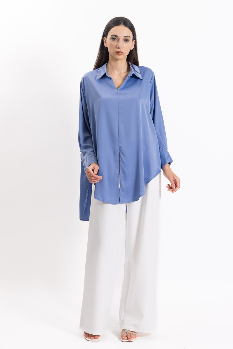 LONG SATIN COMFORT SHIRT