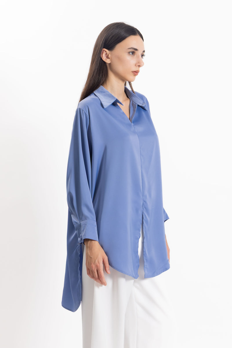 LONG SATIN COMFORT SHIRT
