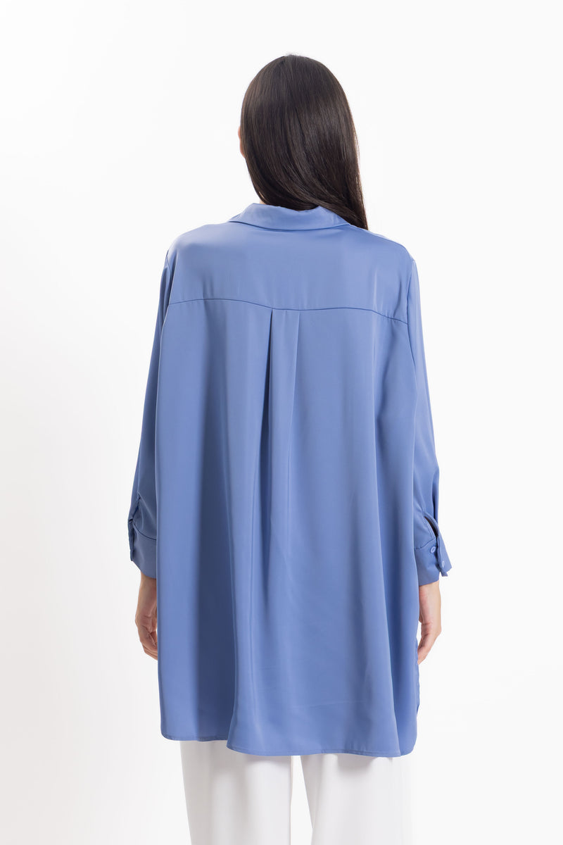 LONG SATIN COMFORT SHIRT