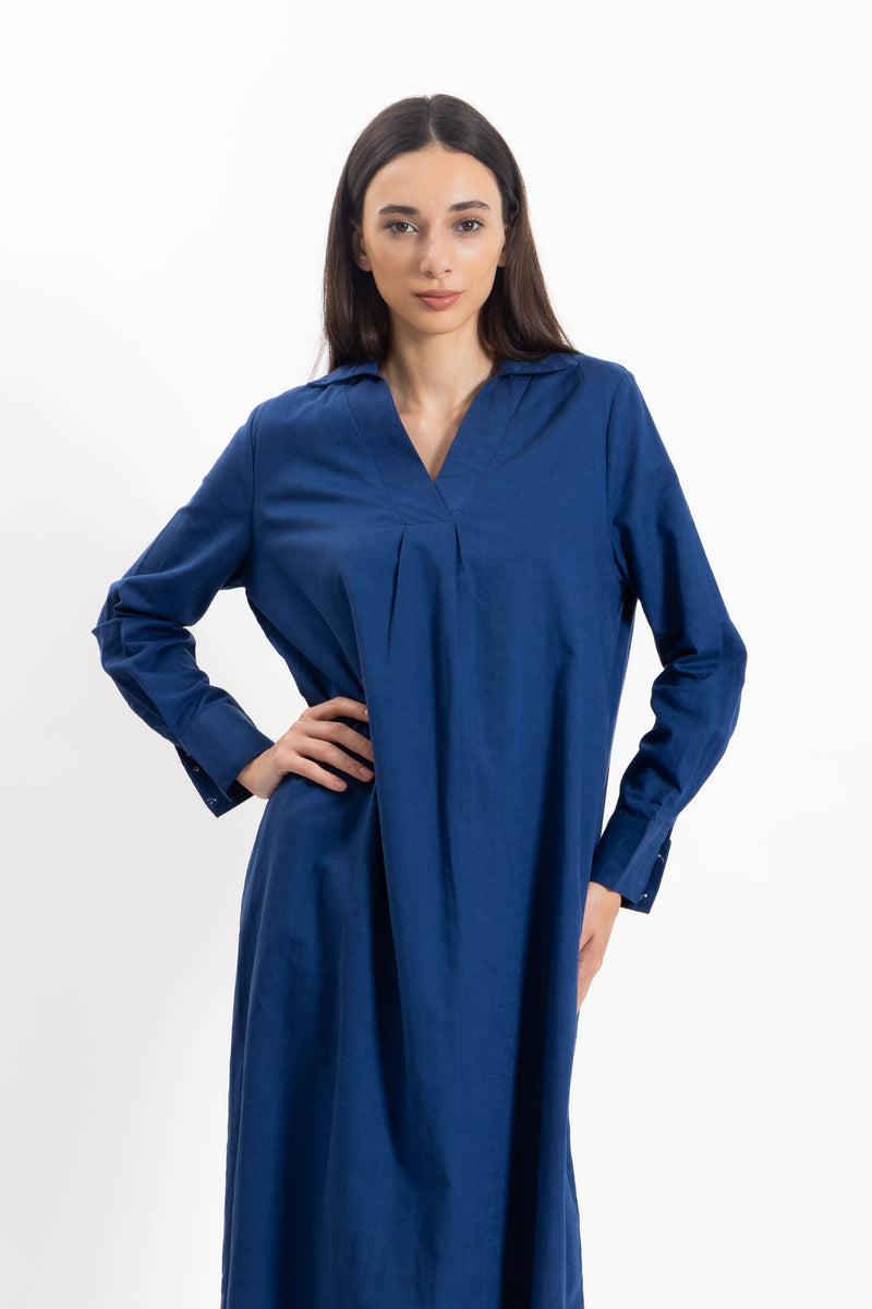 LINEN BLEND MAXI DRESS