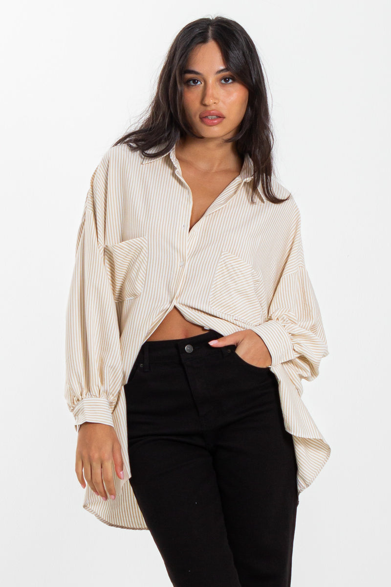 STRIPED OVERSIZED SHIRT