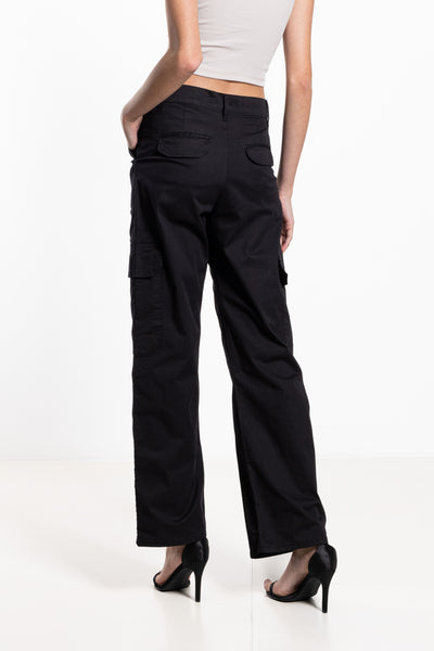 HIGH-WAIST CARGO TROUSERS