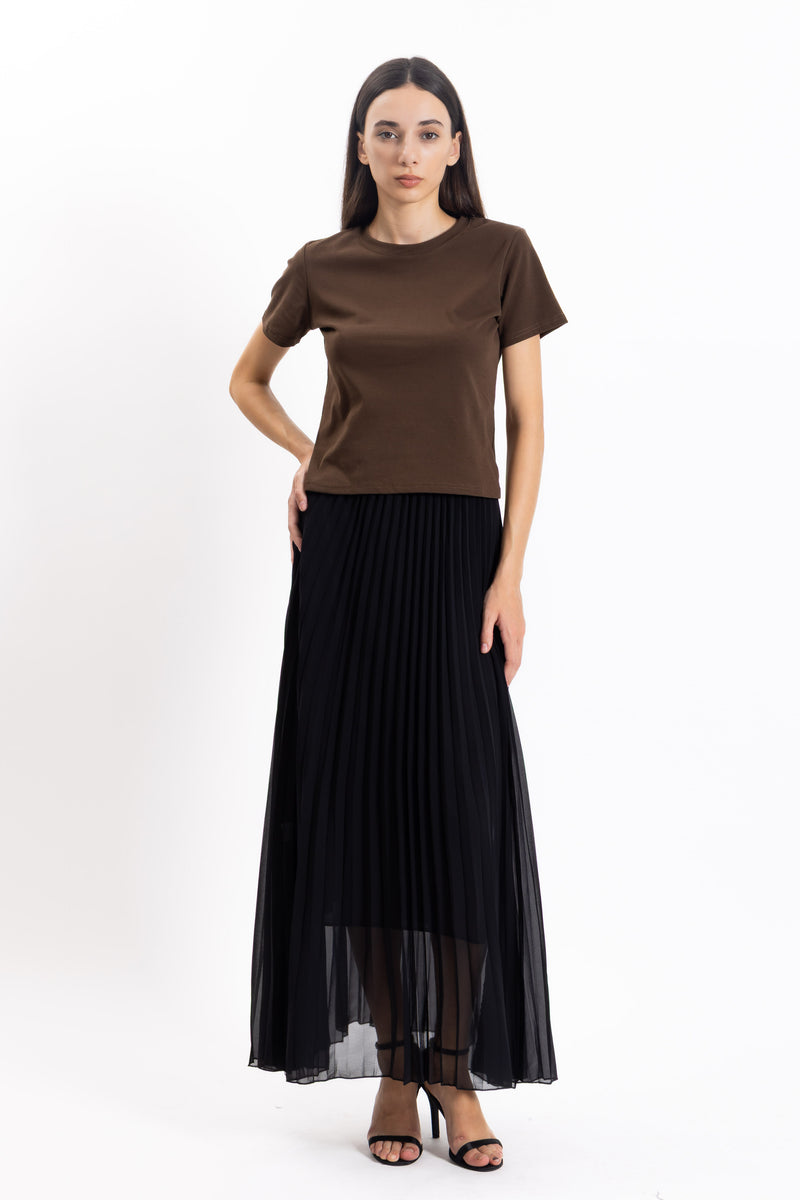 CHIFFON MIDI SKIRT
