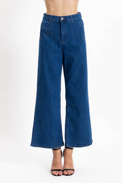 DETAILED WIDE HIGH-RISE JEANS