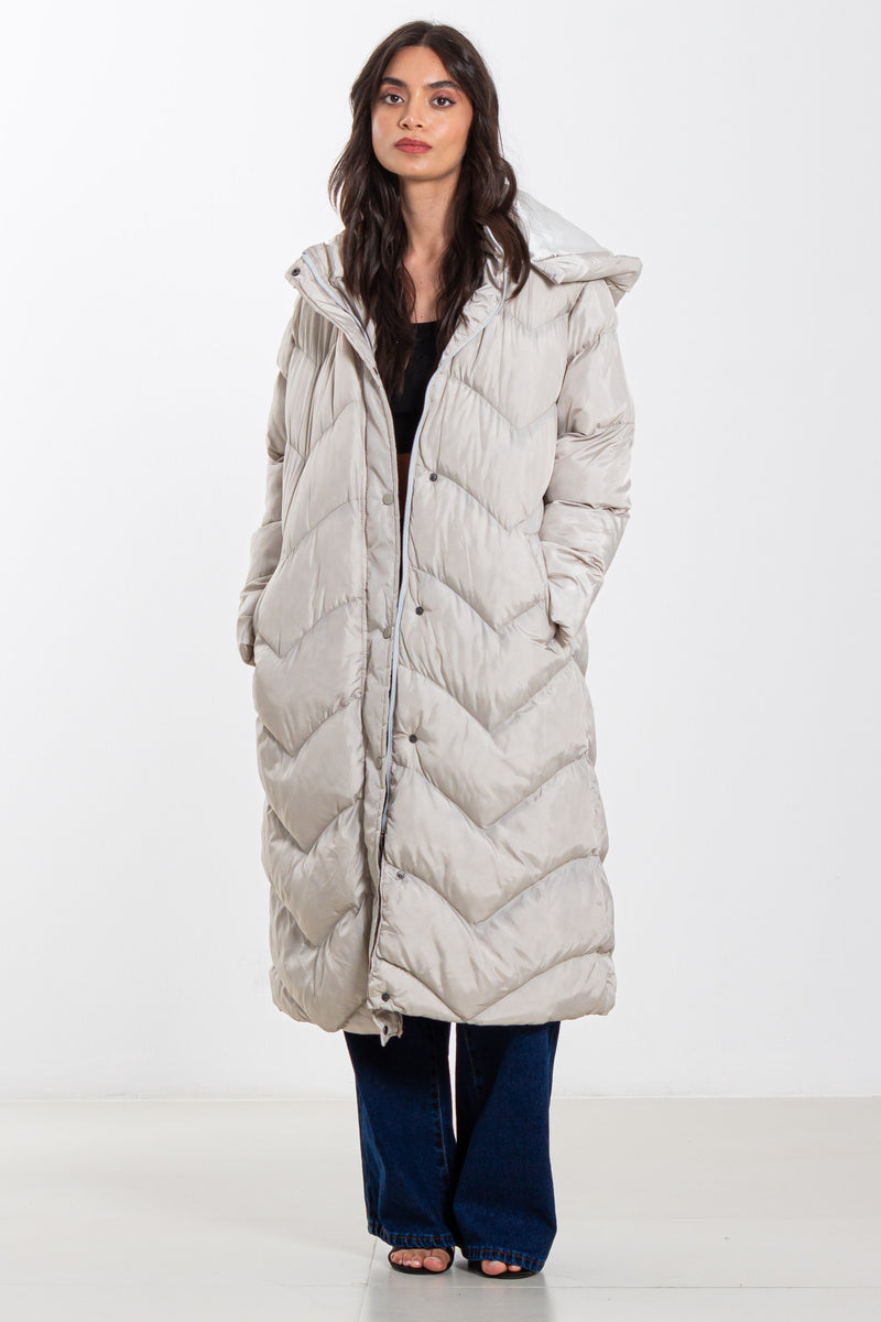 WATER-REPELLENT LONG PUFFER JACKET