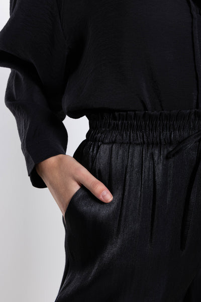 WIDE-LEG SATIN TROUSERS