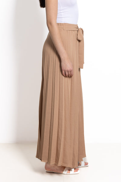 PLEATED WIDE-LEG TROUSERS